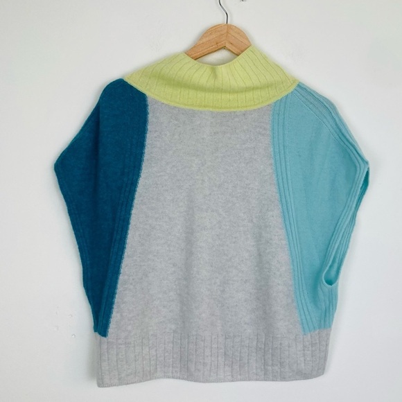 Anthropologie Daily Practice color blocked cashmere sweater. Size Small - Picture 5 of 6